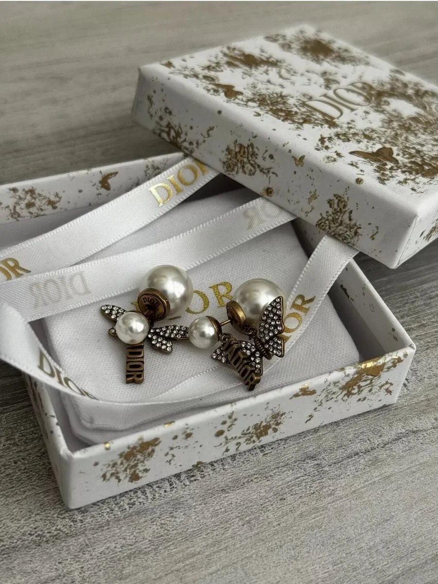 Christian Dior Gold Dragonfly & Butterfly Earrings - Image 3