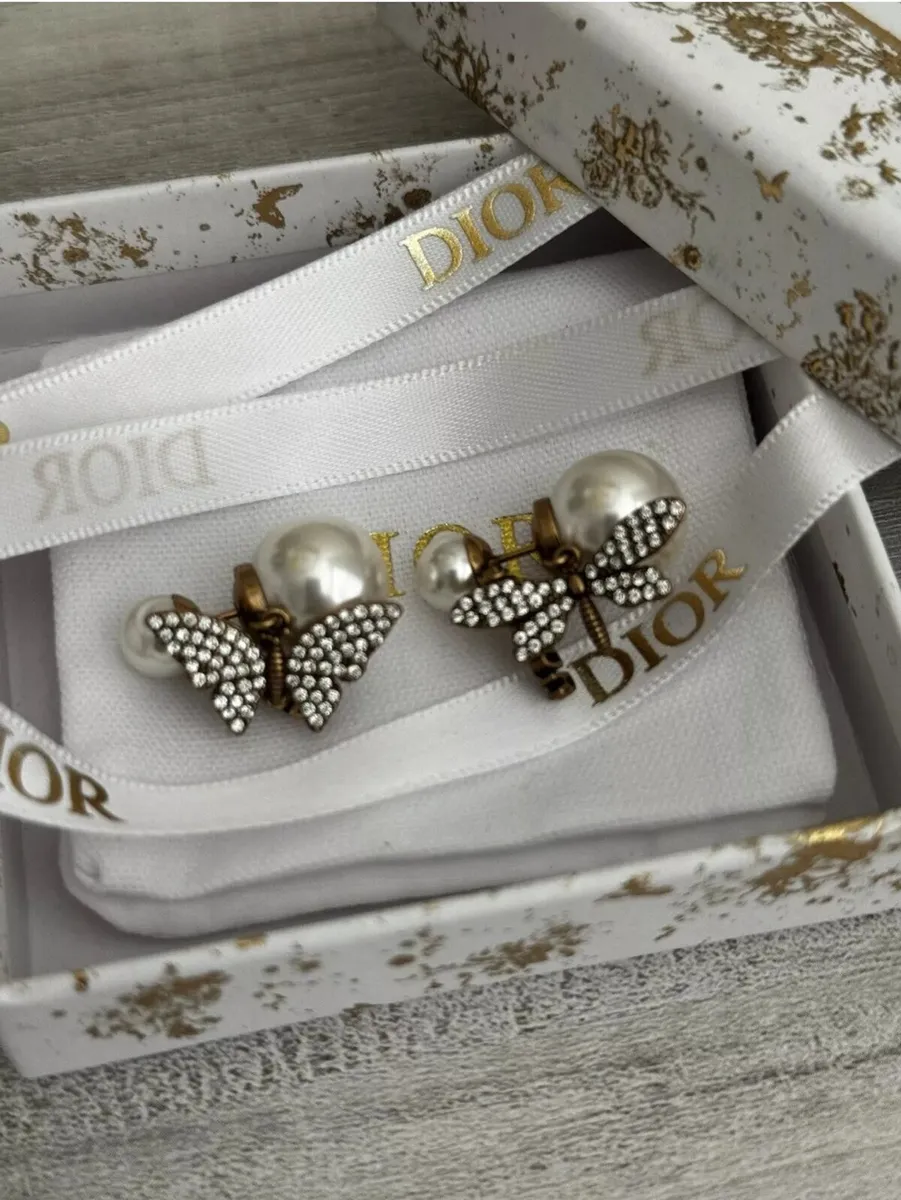 Christian Dior Gold Dragonfly & Butterfly Earrings - Image 4