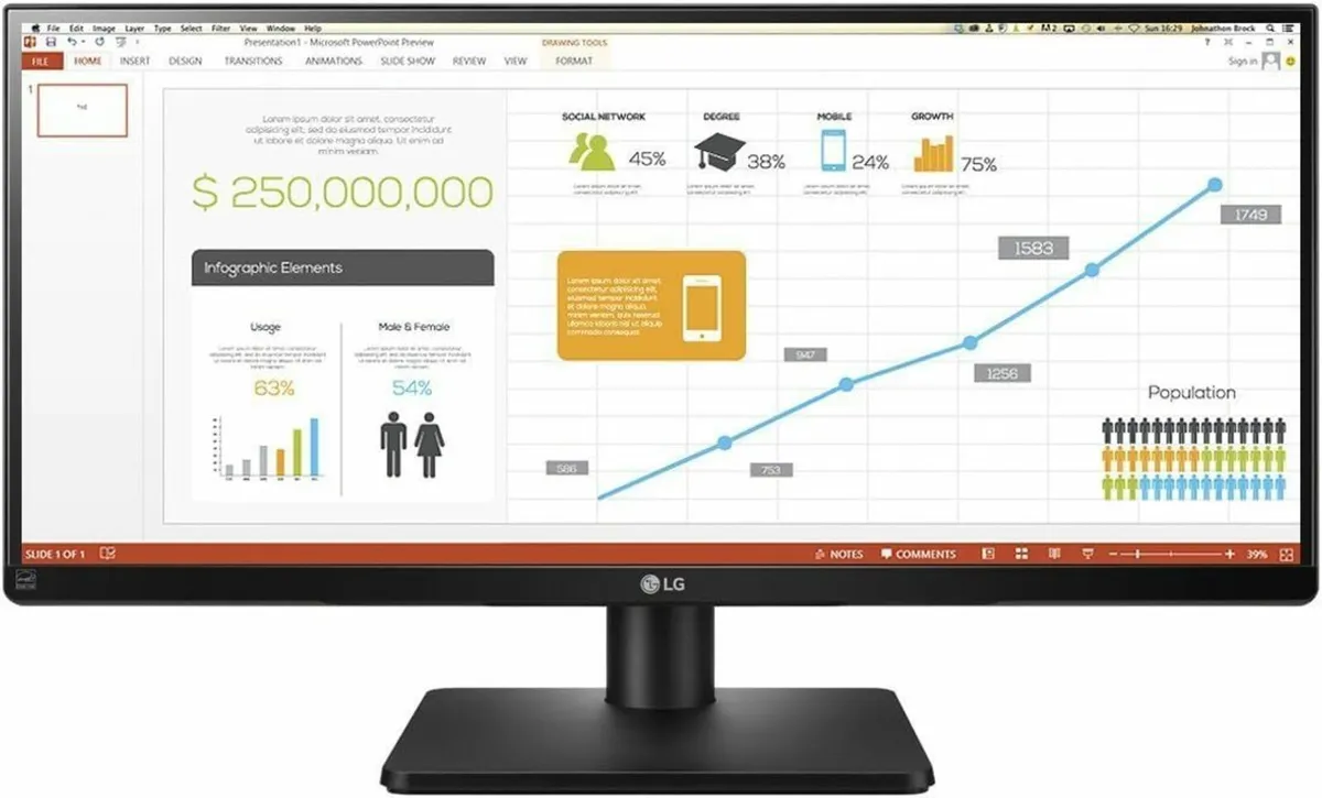 29 inch 21:9 UltraWide Full HD IPS LED Monitor - Image 2