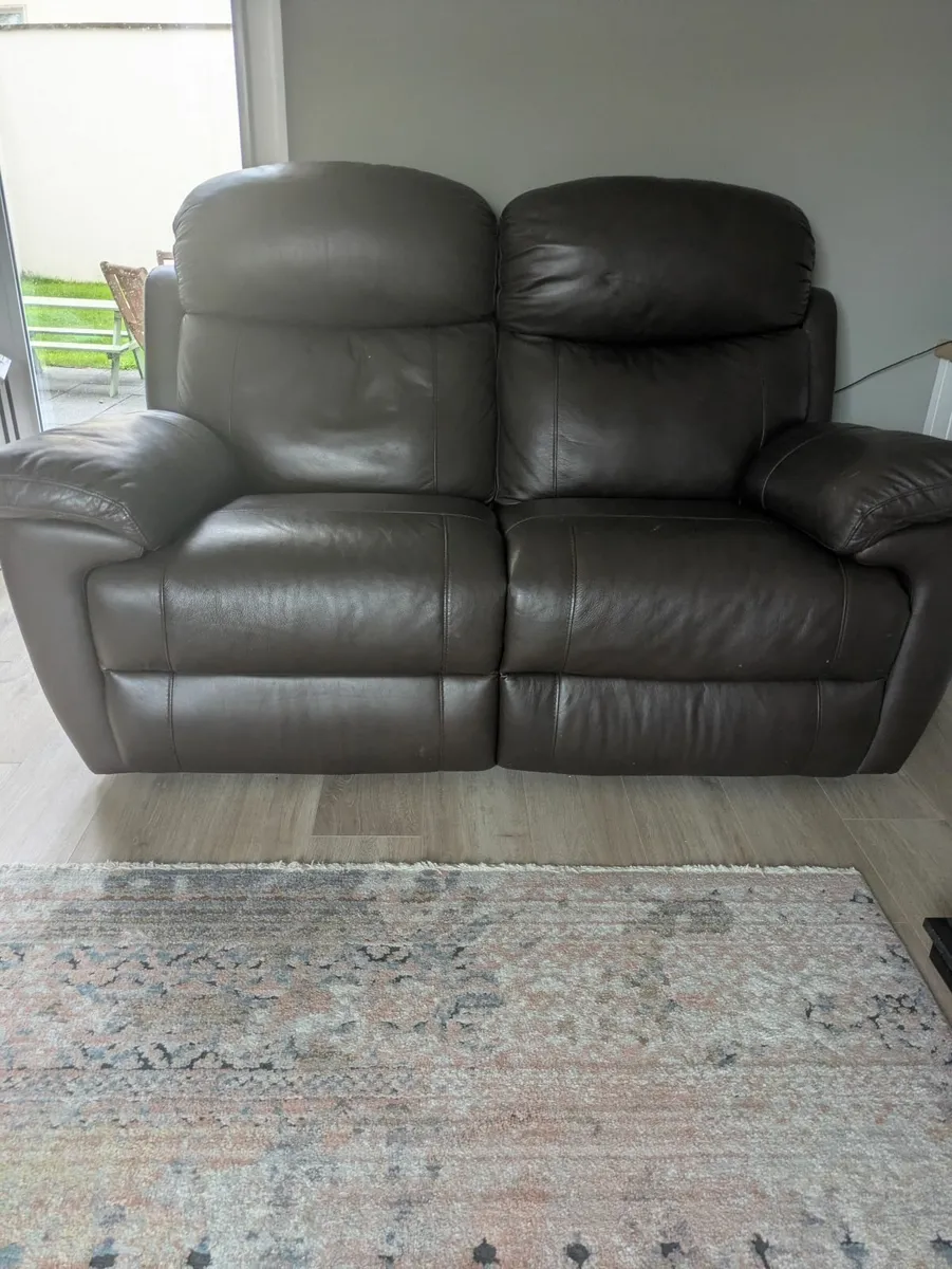 Brown leather sofas - Image 2