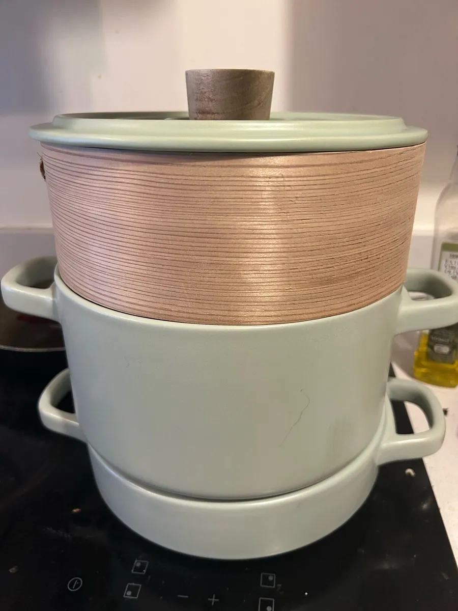 Ceramic pot with steamer - Image 2