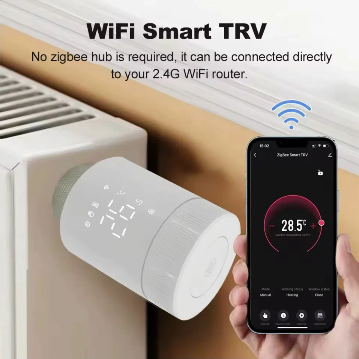 Smart WiFi Thermostatic Radiator Valve Actuators S - Image 3