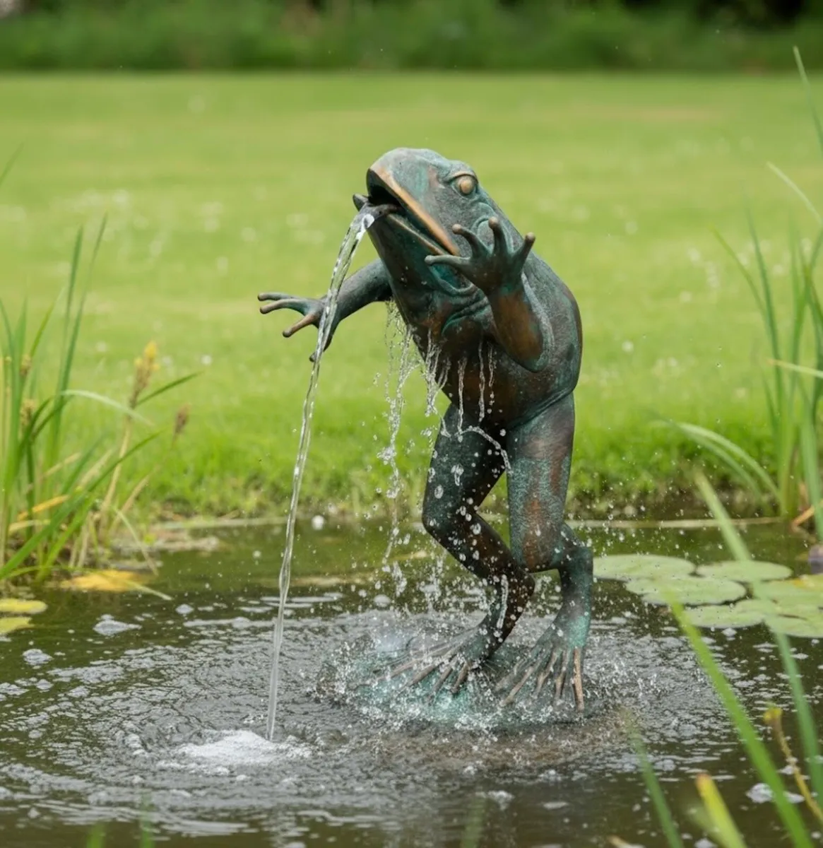 Bronze frog sculpture - Image 4