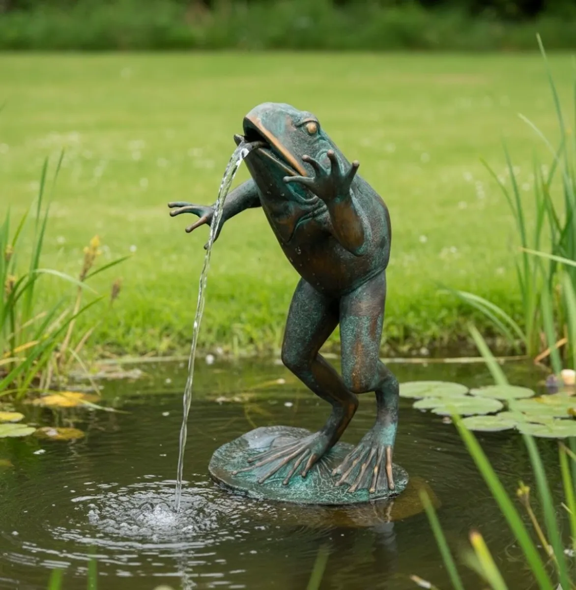 Bronze frog sculpture - Image 1