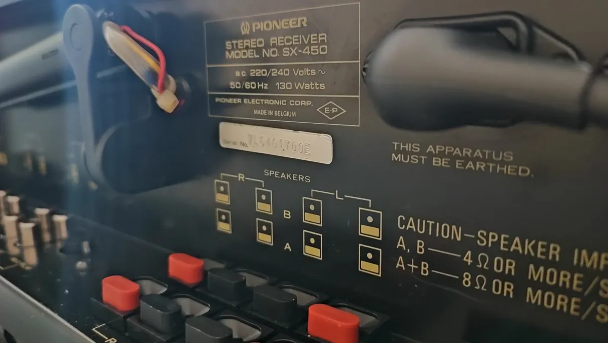 Vintage Pioneer SX-450 Receiver. Cleaned. VGC - Image 2