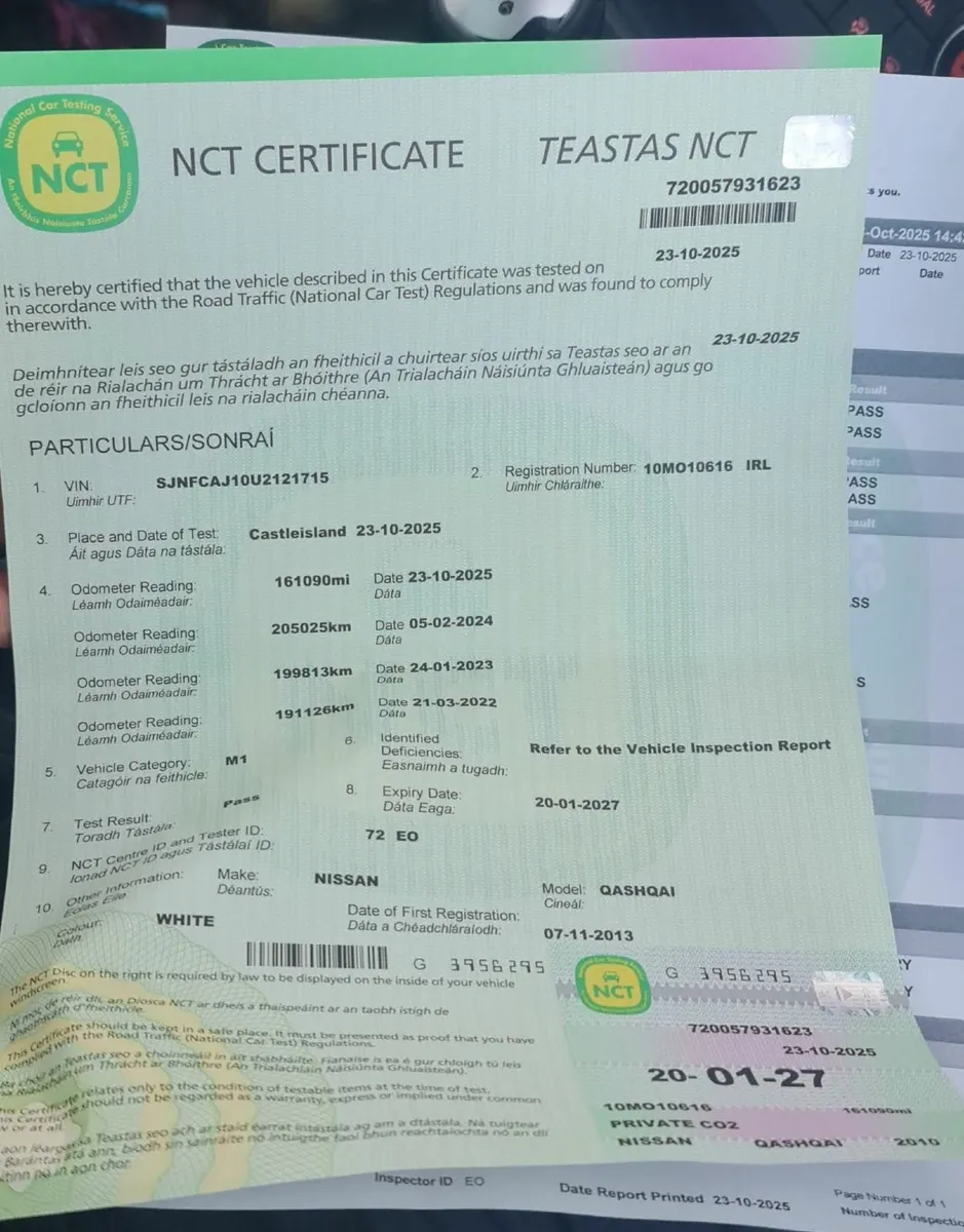 Nissan Qashqai 1.5 N-TEC  NEW NCT 20/01/2027 Clean - Image 3