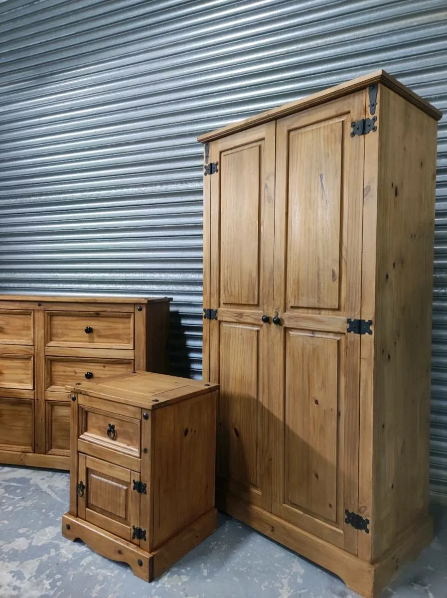 5 piece solid wood mexican pine bedroom set - Image 2