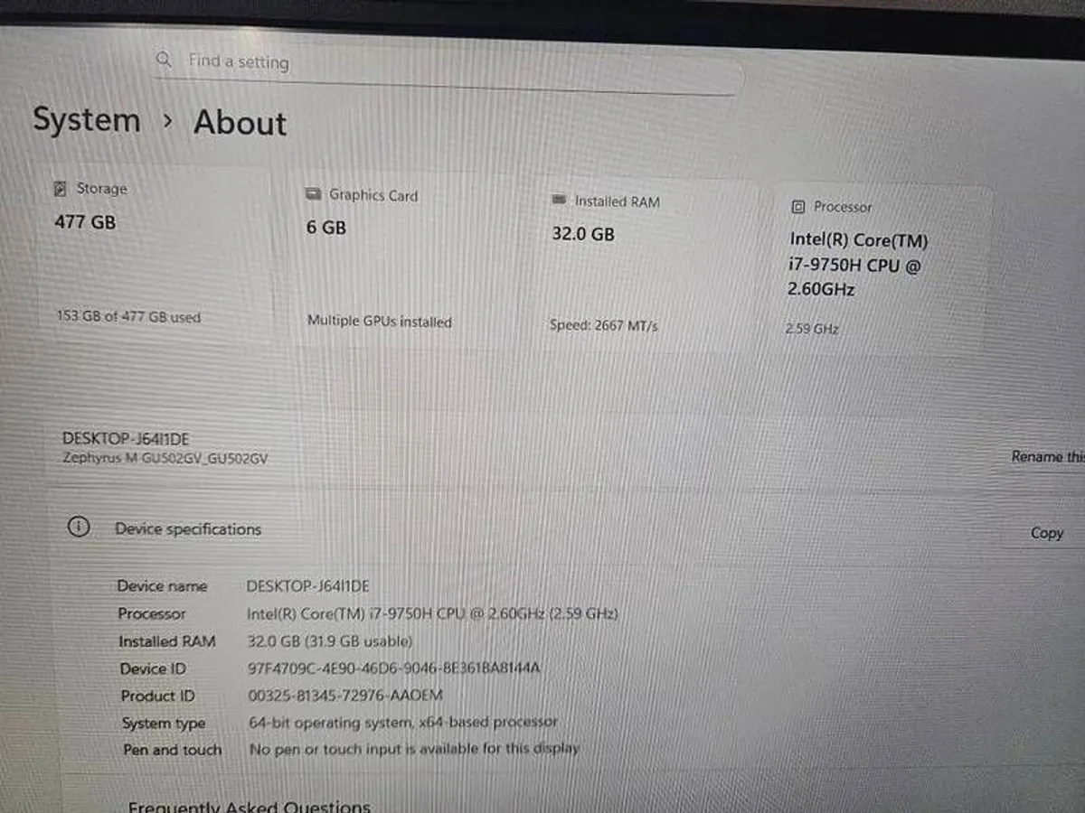Gaming laptop Asus ROG Strix Zephyrus M - Image 3
