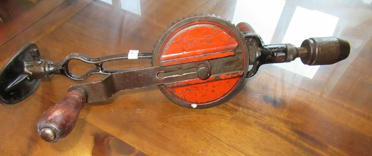 tools antique vintage drill hand carpernter brace - Image 4