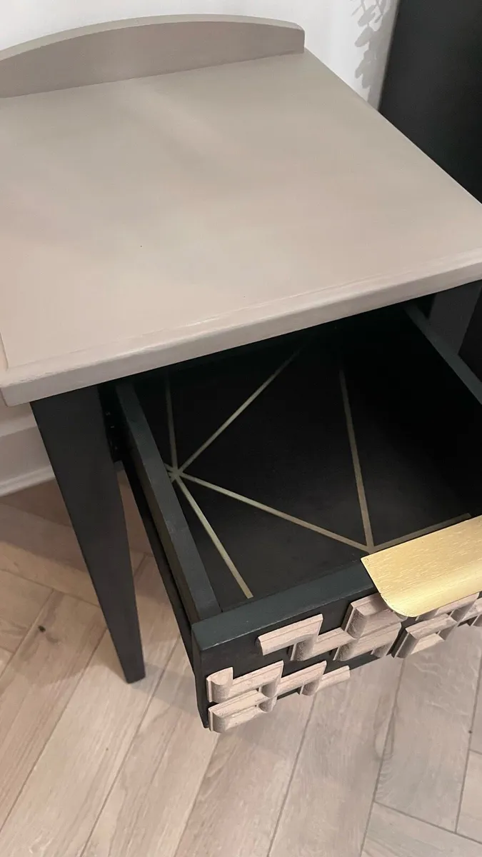 Stunning Hand-Painted and Restyled Bedside Table - Image 4
