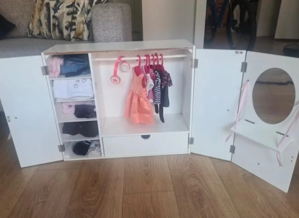 Our Generation Wardrobe, Clothes & Bunk Beds - Image 1