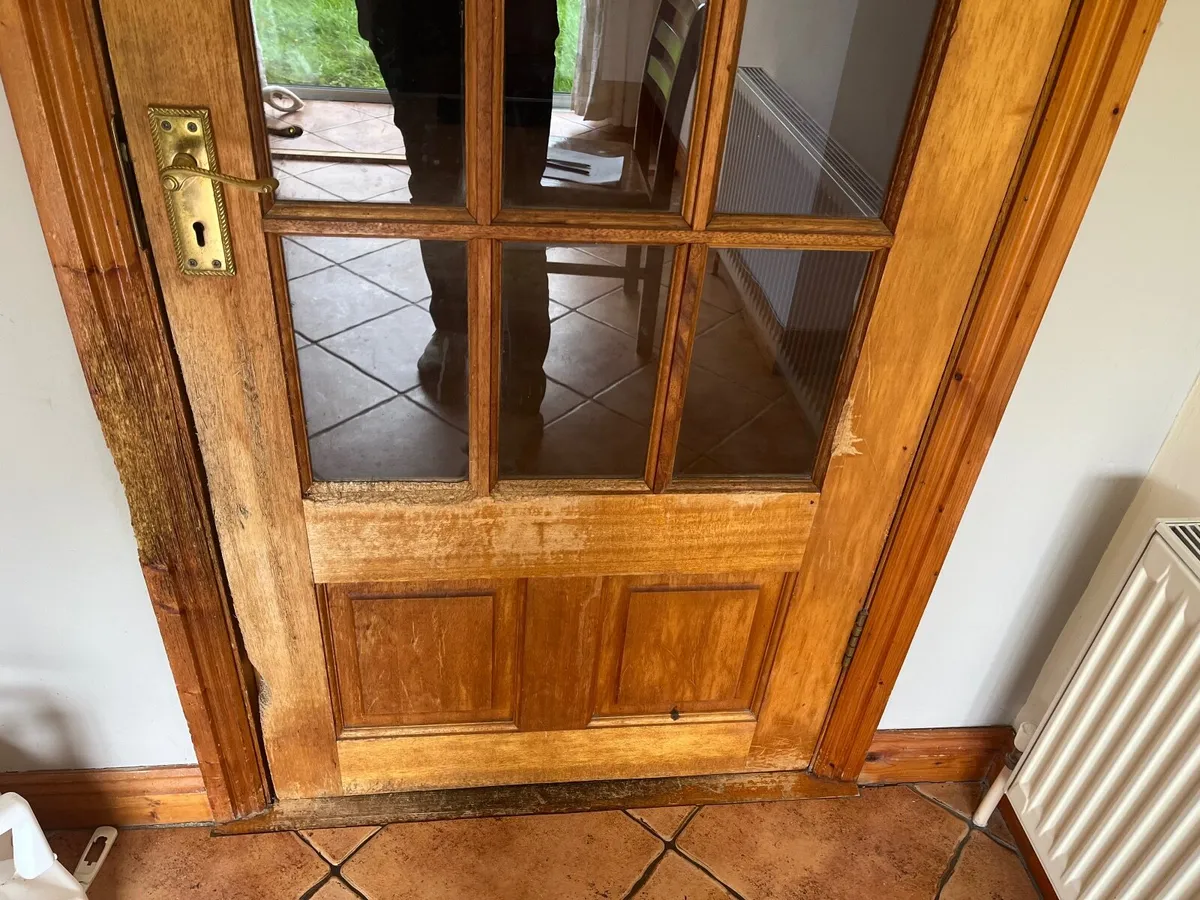 Teak glazed doors internal - Image 2