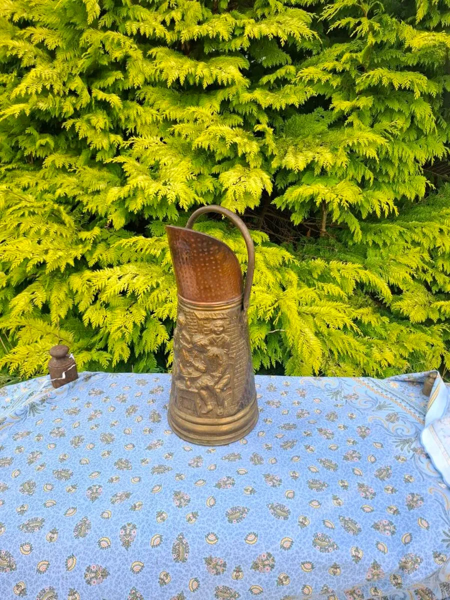 Vintage copper and brass bucket postage possible