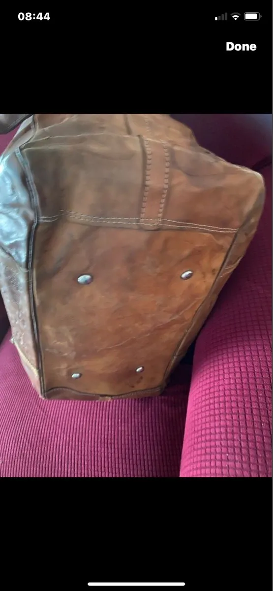 Large Vintage Leather Hold- All - Image 3
