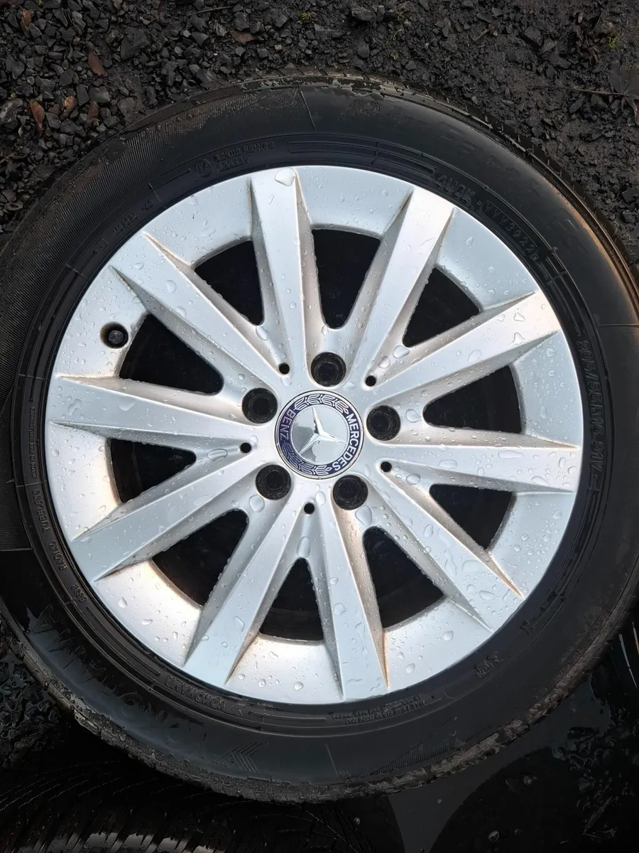 16" Genuine Mercedes A, B or C Class Alloys with t - Image 2
