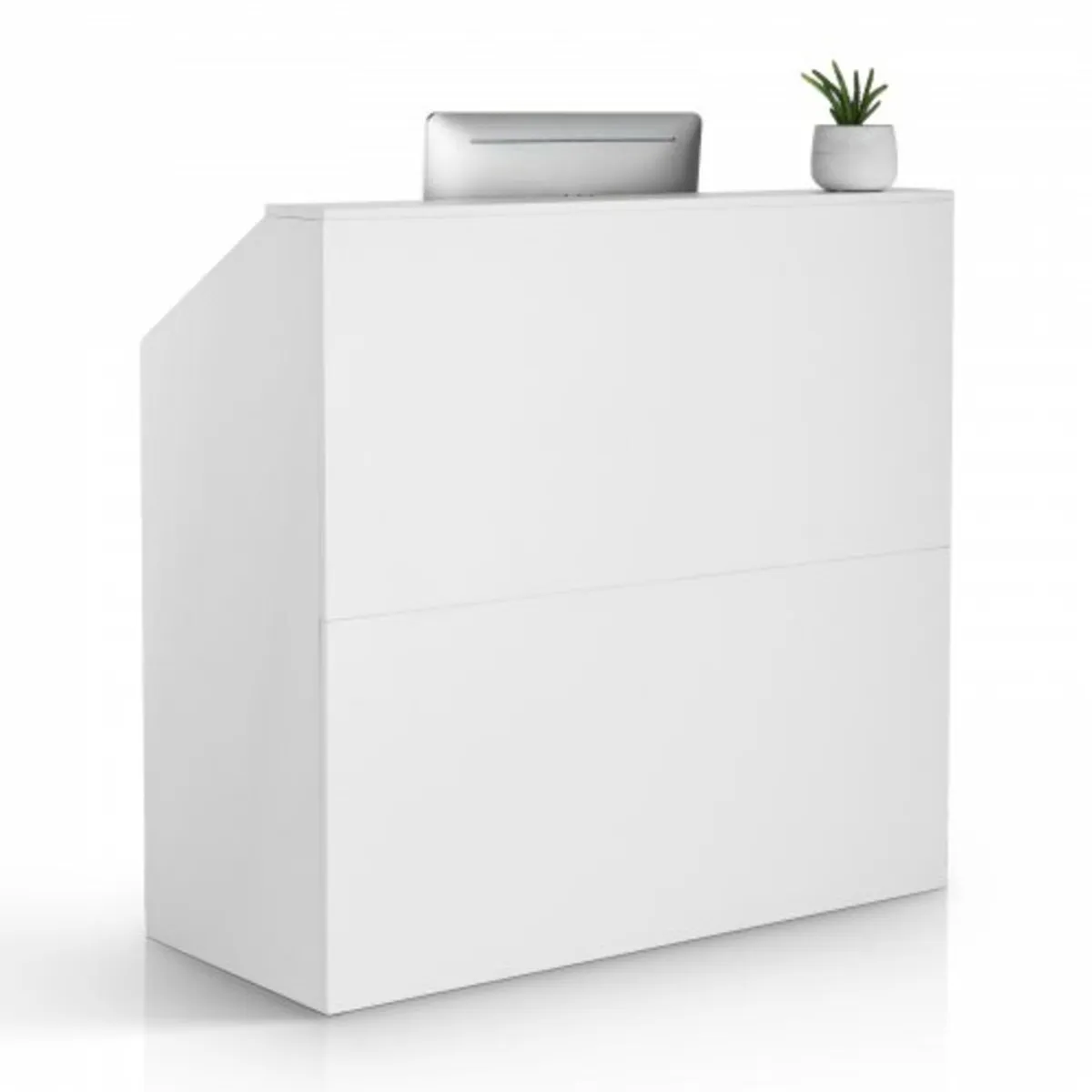 Reception Desk, 46.46 x 19.69 x 43.90 in Rectangul - Image 1