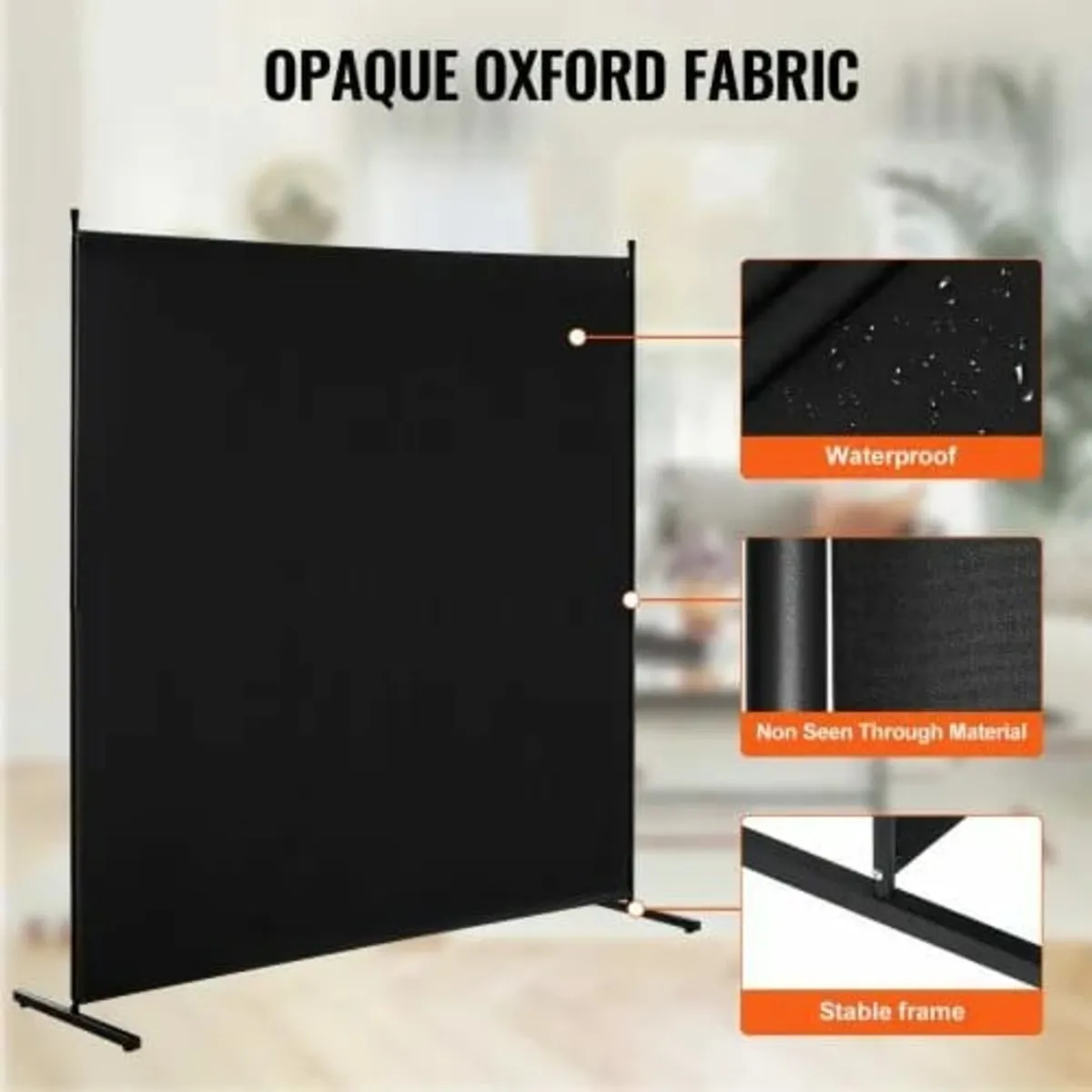 Room Divider, Single Panel Room Divider, 6FT Priva - Image 3