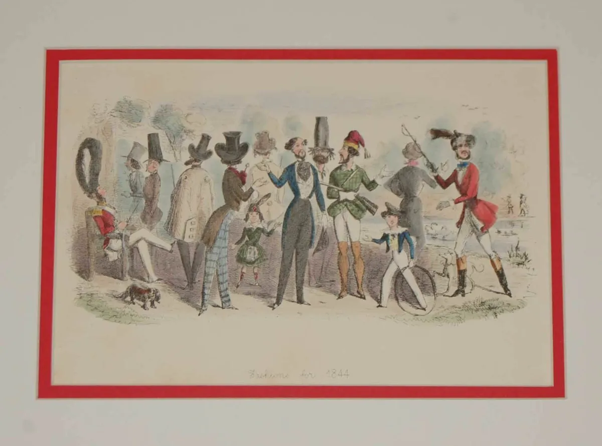 Fashion For 1844 Antique Print John Leech - Image 1