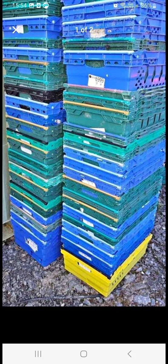 1200 plastic storage crates for sale. - Image 1