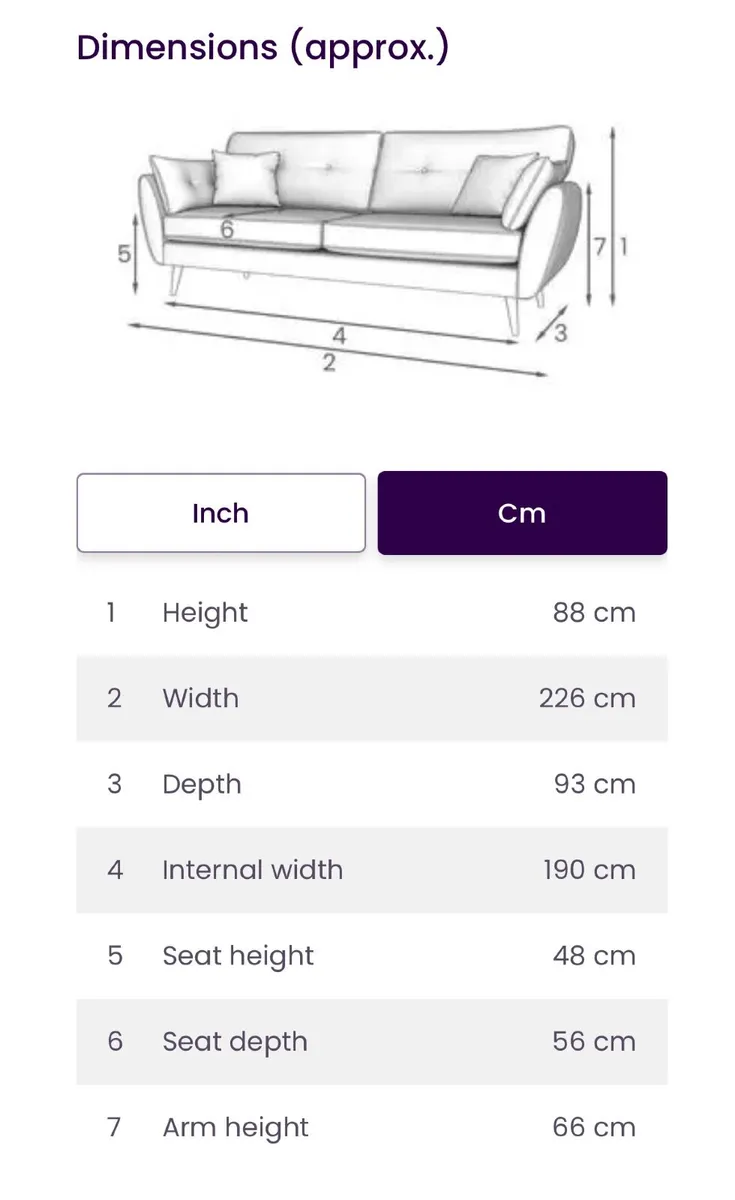 DFS French Connection 4 Seater Sofa - Image 2