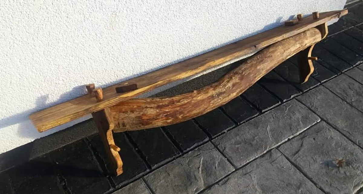 Rustic  Driftwood Floating Shelf / Stove Mantel - Image 1