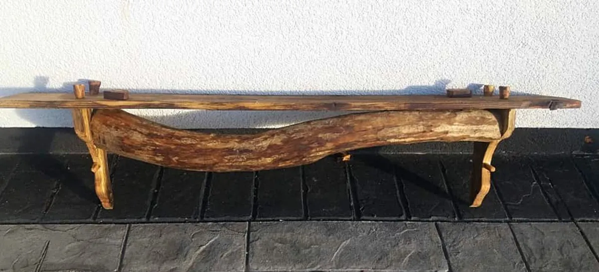 Rustic  Driftwood Floating Shelf / Stove Mantel - Image 2