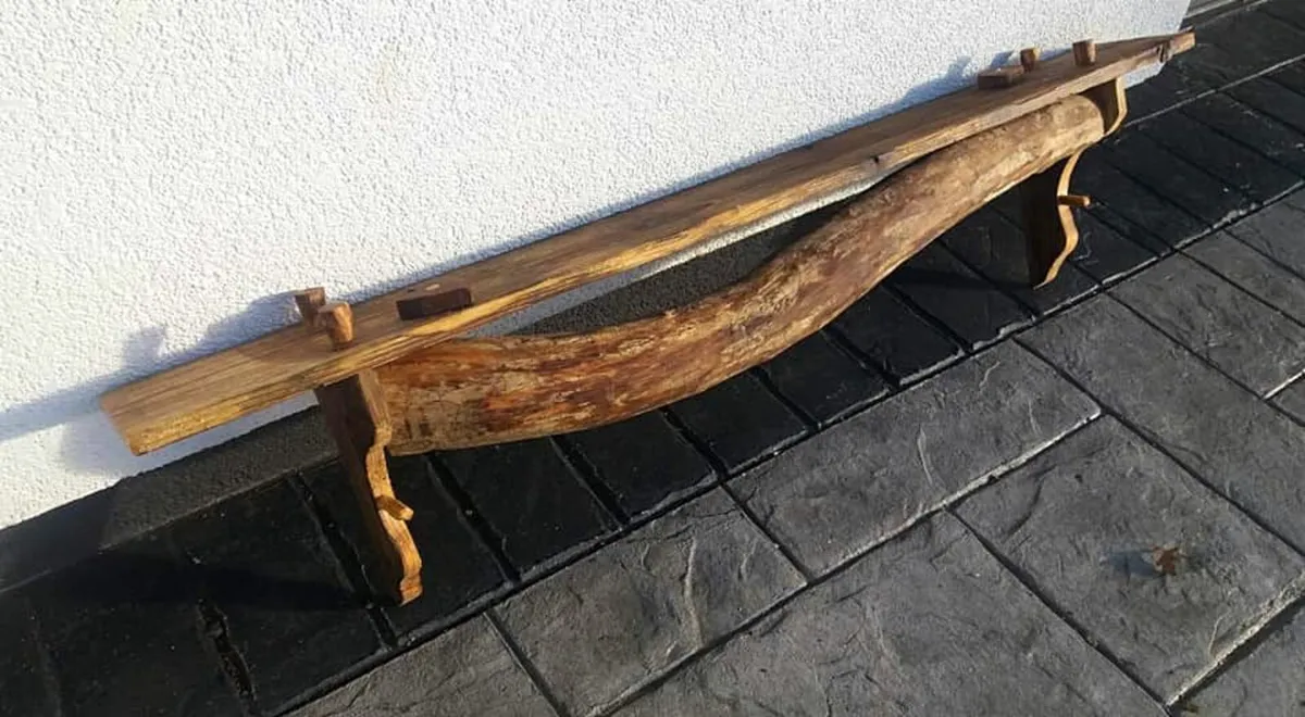Rustic  Driftwood Floating Shelf / Stove Mantel - Image 3