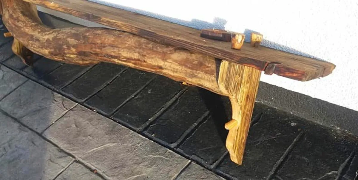 Rustic  Driftwood Floating Shelf / Stove Mantel - Image 4