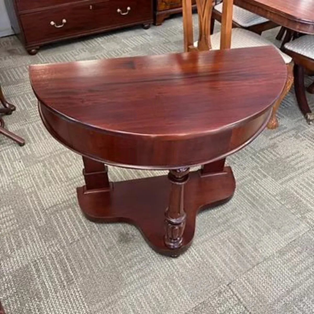 Beautiful Victorian demi lune console table