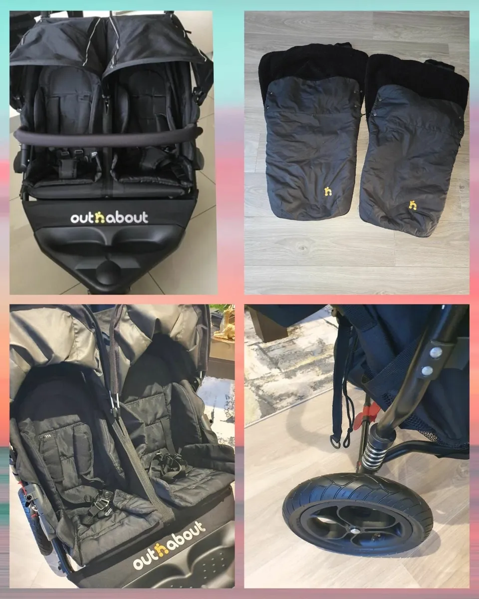As New Out N About Double stroller footmuffs - Image 1