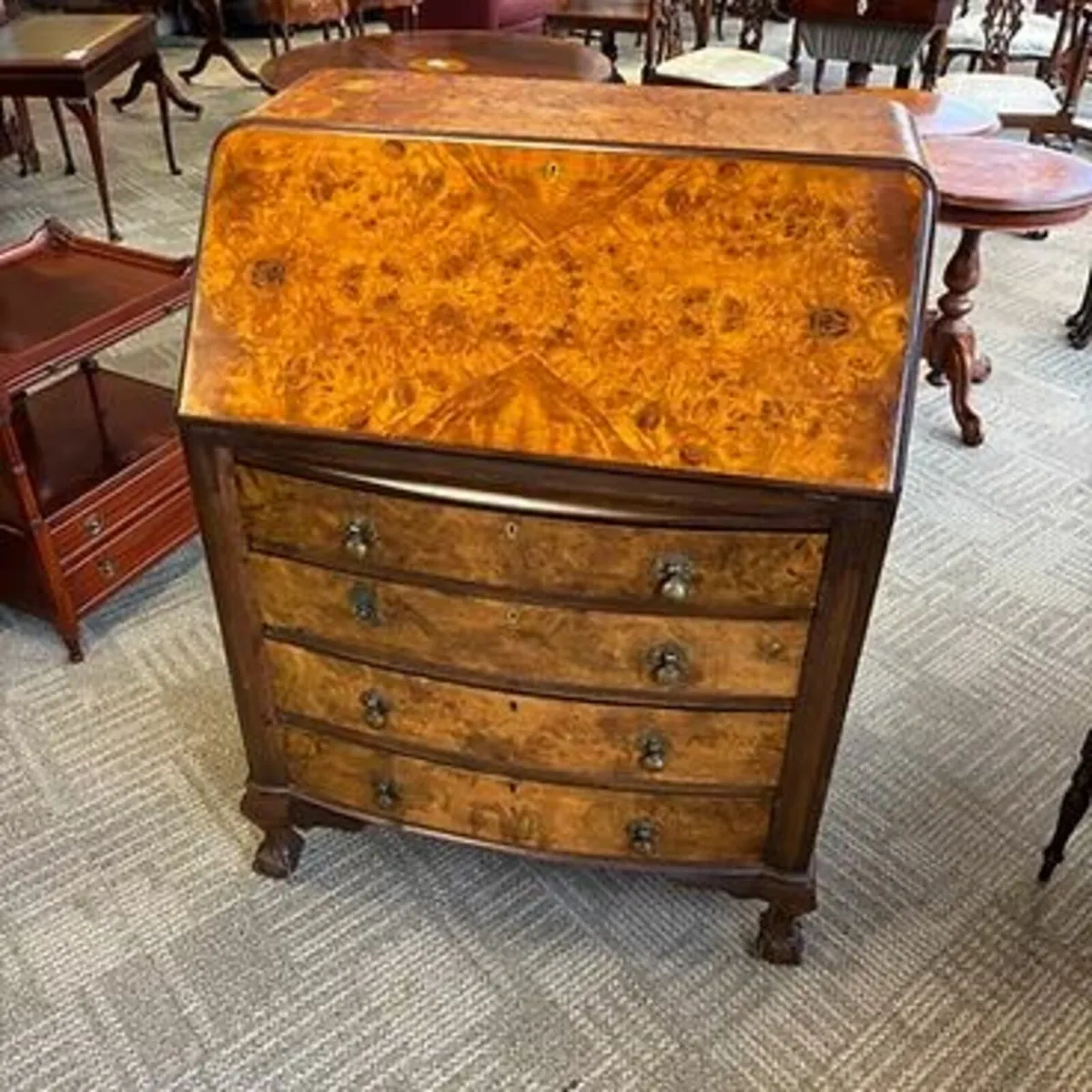 Fabulous art deco walnut writing bureau