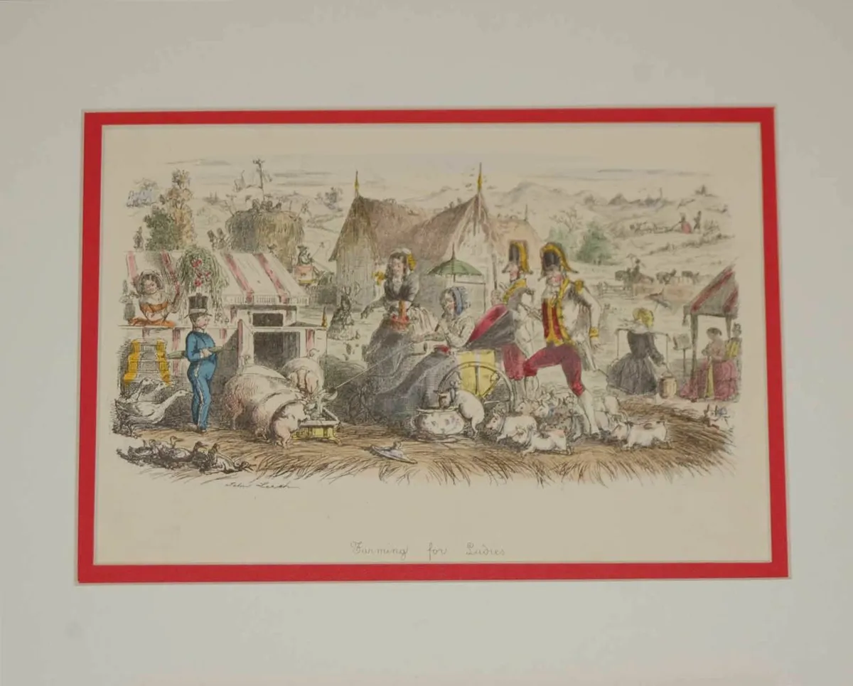 Farming for Ladies 1866 Antique Print - Image 1