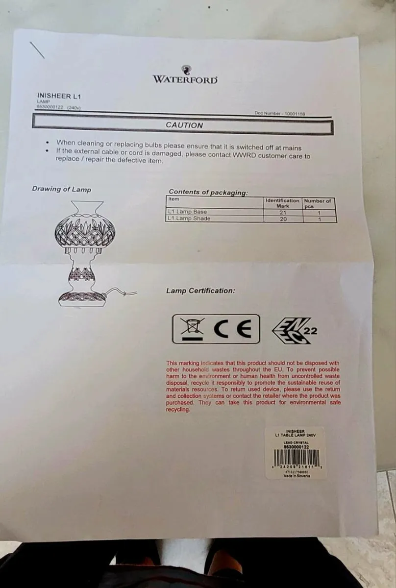 Waterford crystal Lamp - Image 2