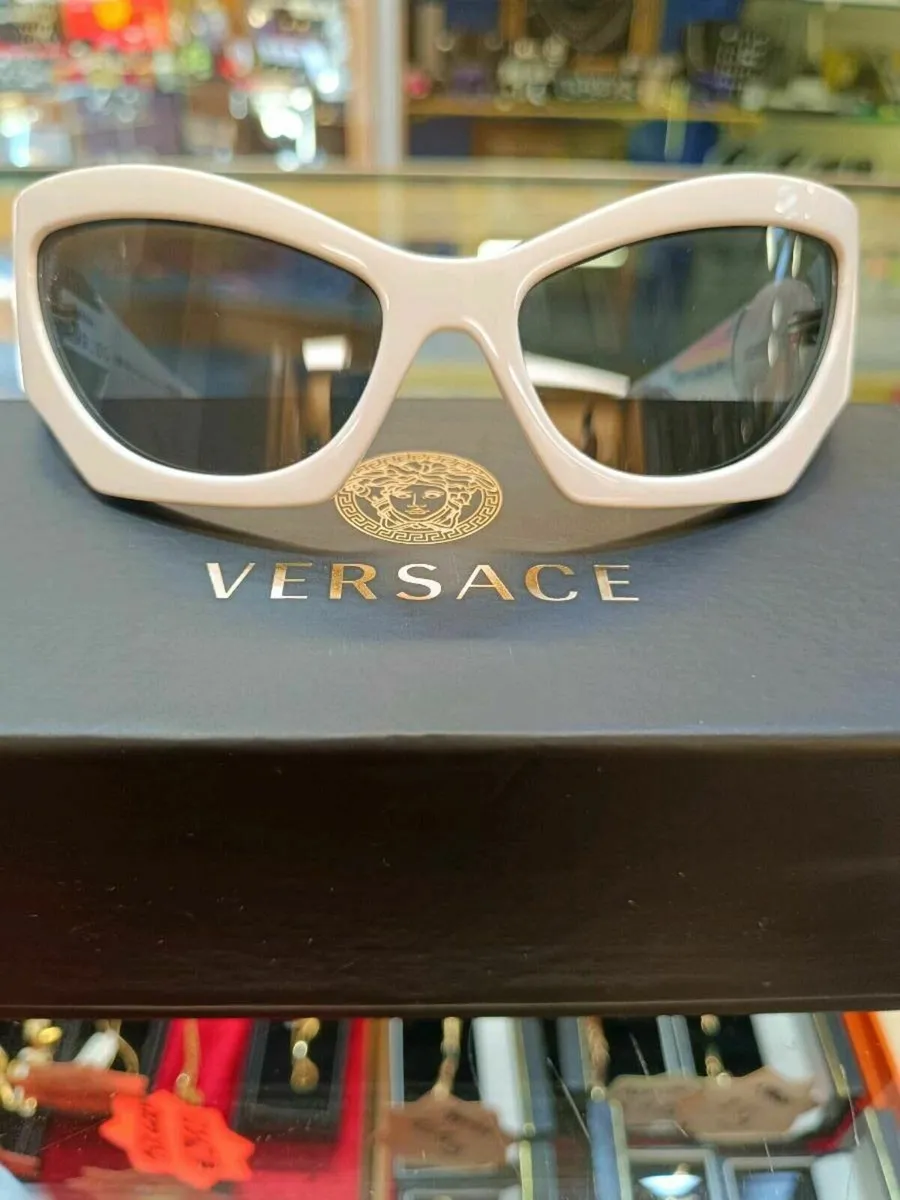 Versace Sunglasses, Cat's Eyes,White Frames - Image 1