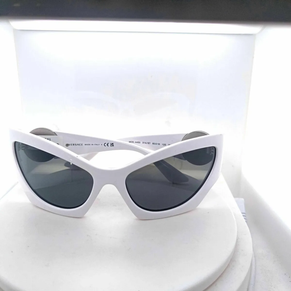 Versace Sunglasses, Cat's Eyes,White Frames - Image 2