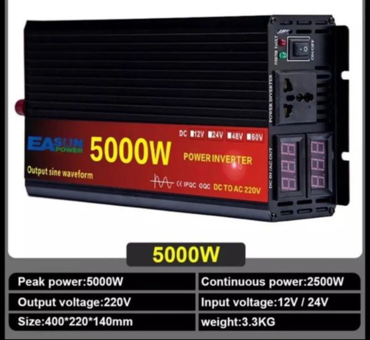 Inverter 5000w 12v or 24v unit available - Image 1