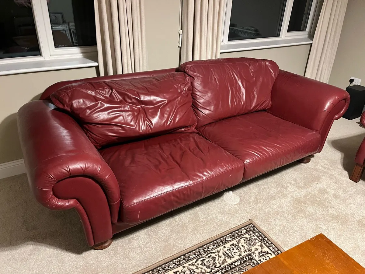 2 super luxurious real leather armchairs - Image 4