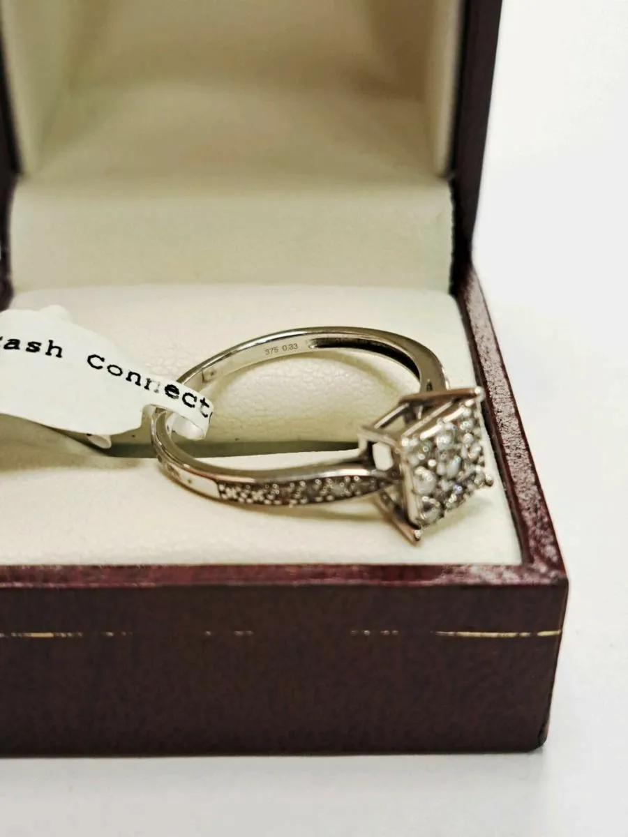 9K White Gold Diamond Ring 9CT - Image 2