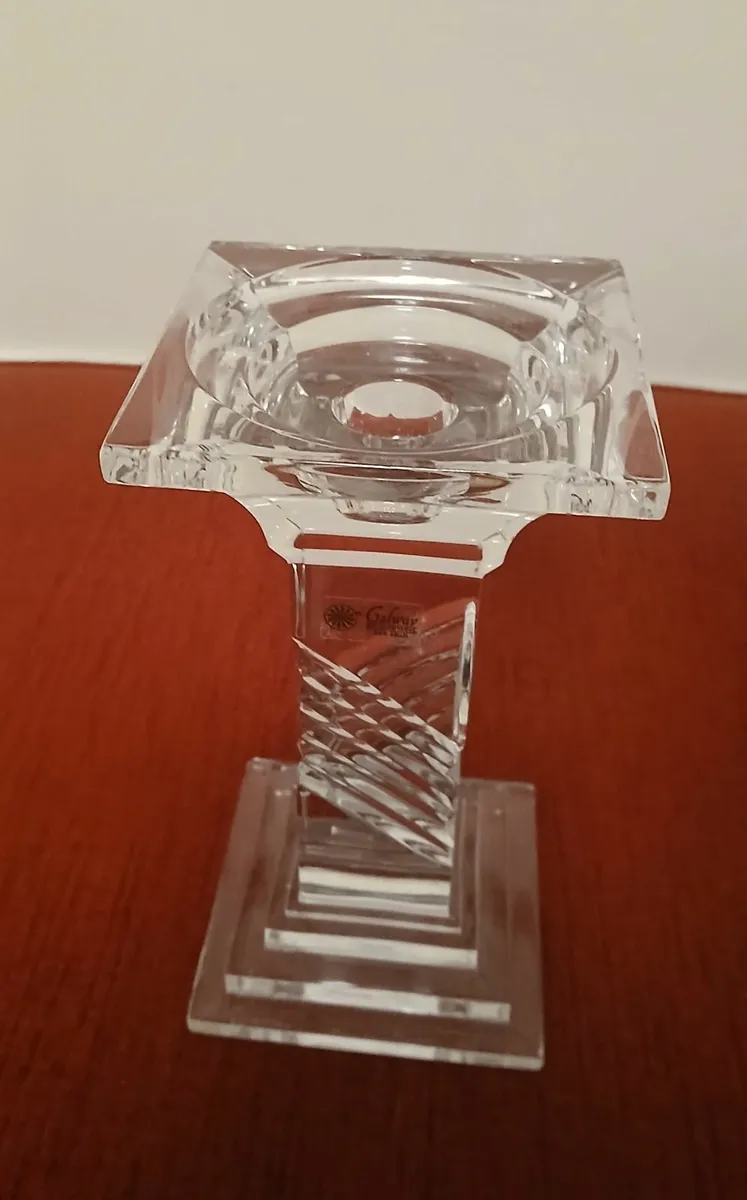 Galway Crystal candle holder