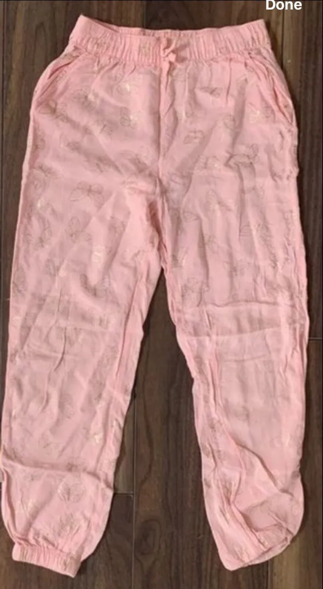 Girls Butterfly Light Trousers:Pyjama Bottoms 7-8y