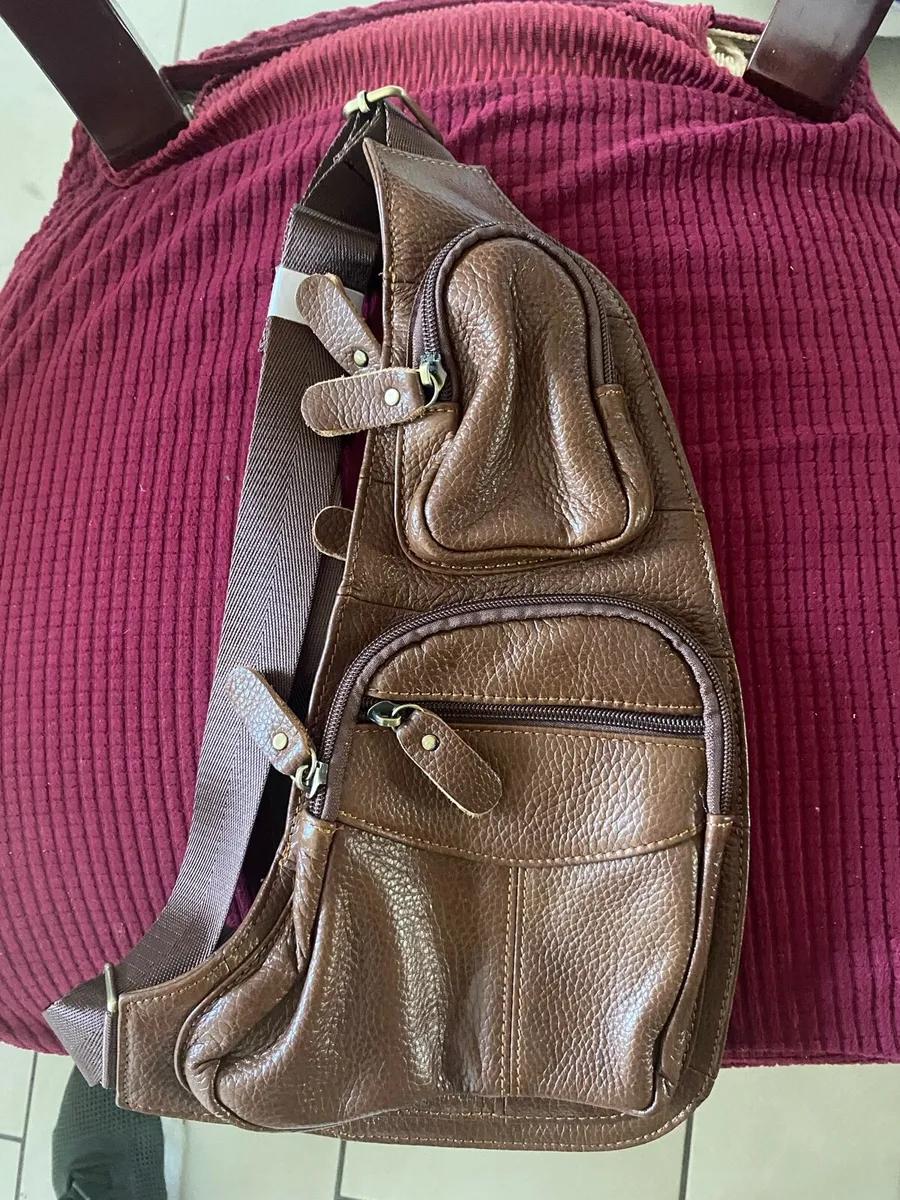 Leather Saddle/ Shoulder Bag - Image 1