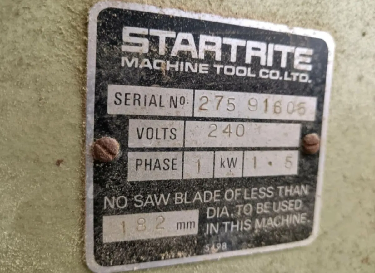 Startrite Table Saw - Image 2