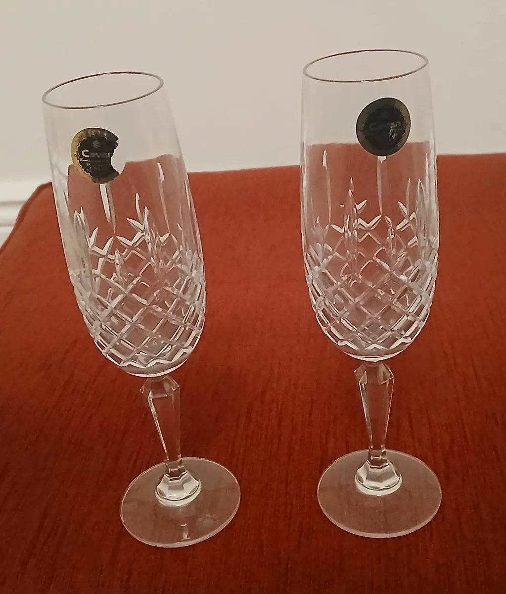 Cavan Crystal champagne glasses - Image 1