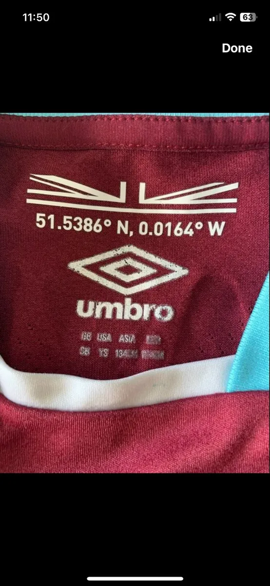 West Ham Football Jersey 6-7yrs / 134cm 8/9yrs - Image 4