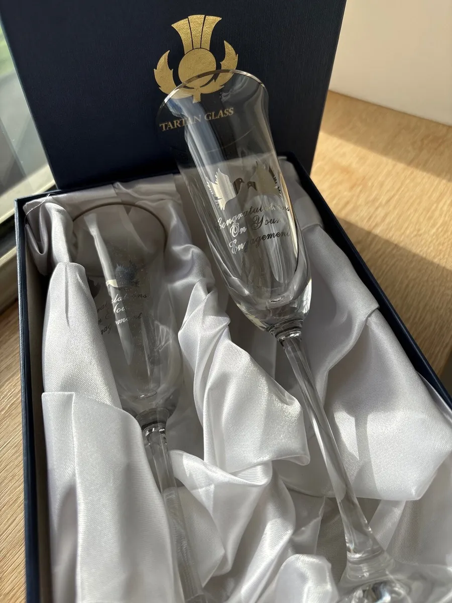Champagne Glass Engagement Gift Set - Image 1