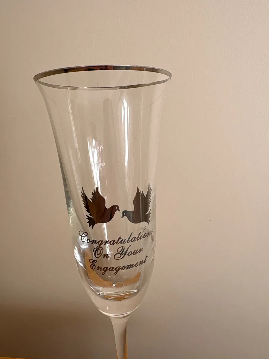 Champagne Glass Engagement Gift Set - Image 2