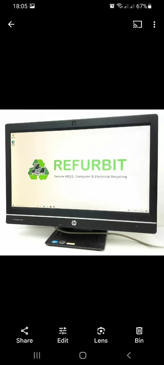 AiO HP Elite800 24" Touchscreen Win11 - Image 1