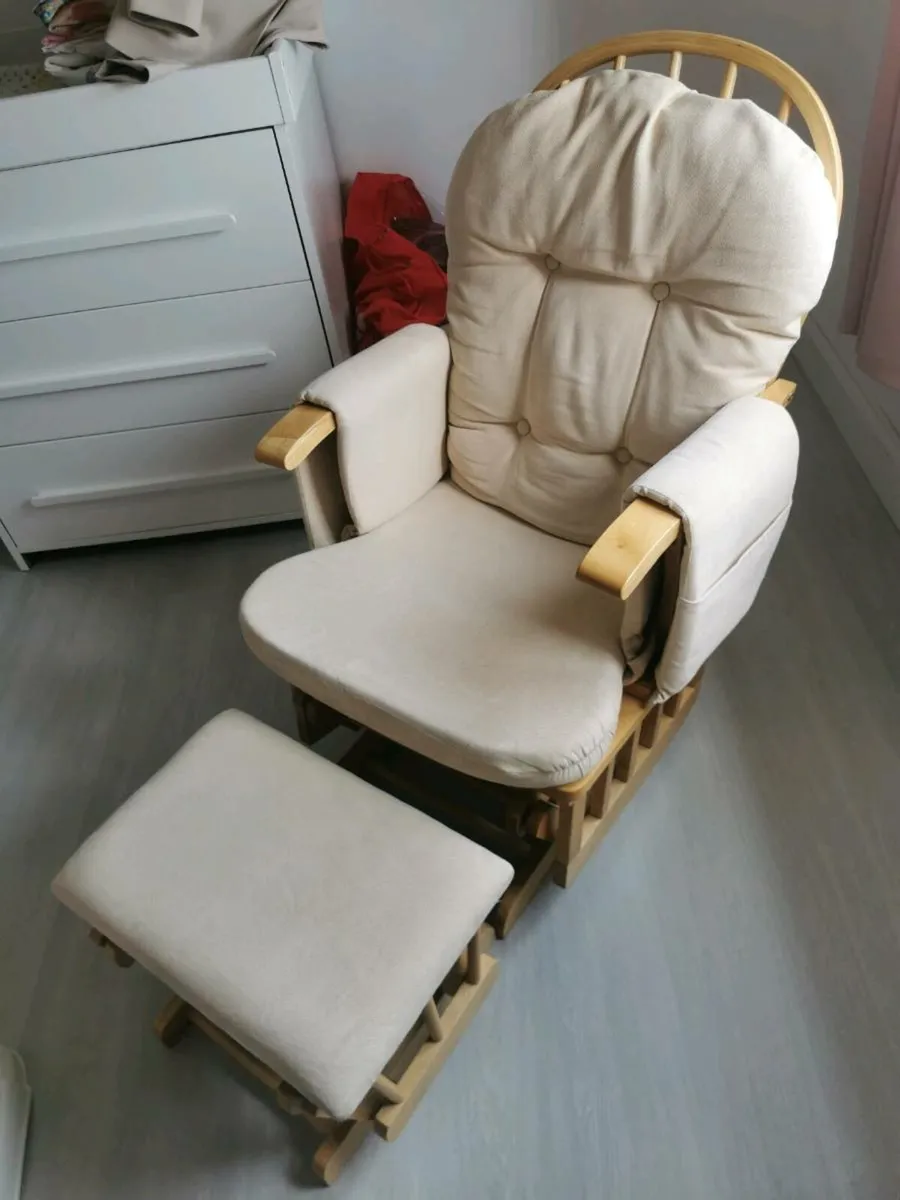 Nursery Rocking Chair & footstool - Image 1