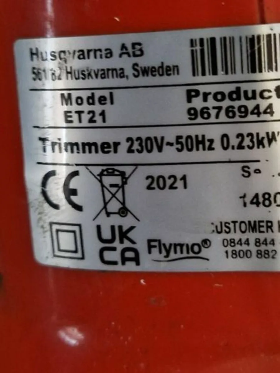 HUSKVARNA Strimmer Model ET21, Excellent Condition - Image 2