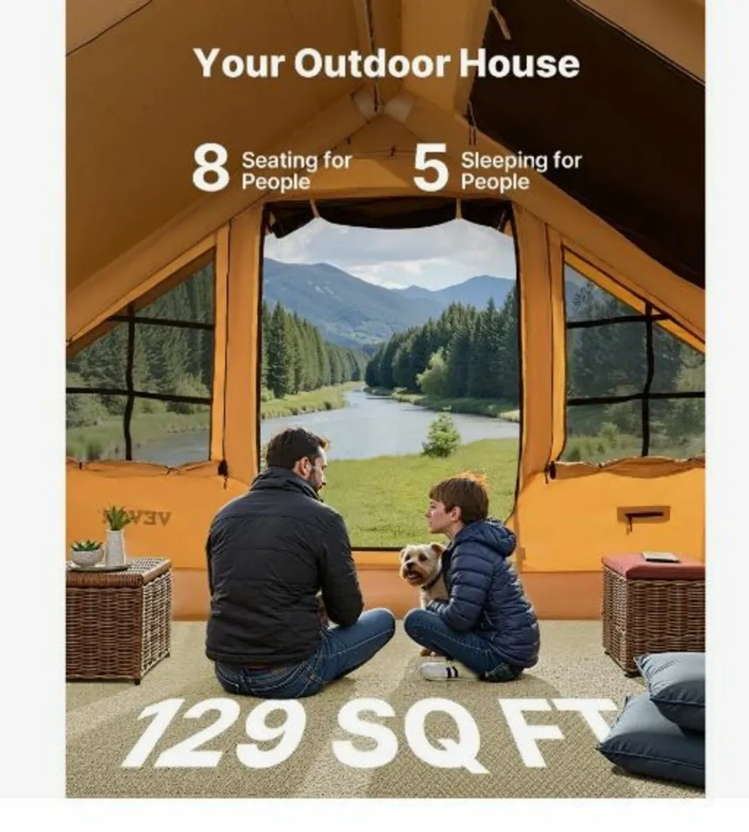 Inflatable Tents for Camping, 5-8 Person - Image 4